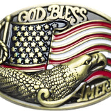 Amerikansk bæltespænde “God Bless” – model Faithcrest