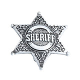 Sølv Amerikansk bæltespænde med sheriffmærke – model Westwarden