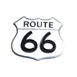 Hvid Amerikansk bæltespænde Route 66 – model Trailmemory