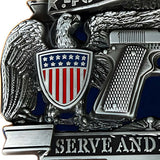 Amerikansk bæltespænde “Serve and Protect” – model Dutyshield
