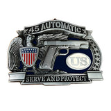Amerikansk bæltespænde “Serve and Protect” – model Dutyshield
