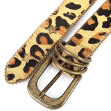 Bælte til dame med leopardprint og stjernenitter – model Xavira