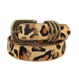 Bælte til dame med leopardprint og stjernenitter – model Xavira