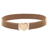 Brun Bælte til pige med hjerteformet lukning – model Elira