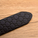 Bælterem i læder 3,4 cm med tekstureret finish – model Relyon
