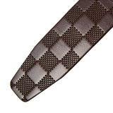 Bælterem i læder 3,5 cm uden huller med damier mønster – model Elvar