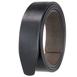 Sort / 95 cm Bælterem i læder 3,5 cm uden huller med retrofinish – model Orsen