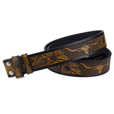 Bælterem i læder 3,8 cm i western-stil – model Dakoro