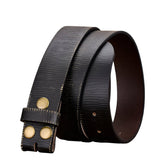 Sort / 95 cm Bælterem i læder 3,8 cm med slidt look – model Orvianel