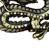 Bæltespænde med asiatisk drage og strass – model Luxwyrm