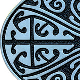 Bæltespænde med keltisk harmoni oval form – model Aervion
