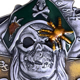 Bæltespænde med piratkranie – model Dravik
