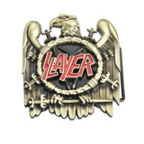 Guld Bæltespænde med Slayer-logo og metalikon – model Raxiron