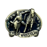 Bæltespænde med steer wrestling – model Griptor