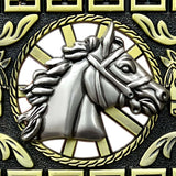 Bæltespænde med tre hestehoveder – model Equestrion