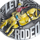 Bæltespænde med westernmotiv og rodeoscene – model Rodeo