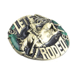 Bæltespænde med westernmotiv og rodeoscene – model Rodeo