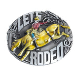 Sølv Bæltespænde med westernmotiv og rodeoscene – model Rodeo