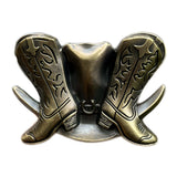 Bronze Bæltespænde med westernsymboler – model Rynor