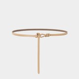 Orange Bindebælte i læder med minimalistisk udtryk – model Mireya