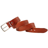 Elegant læderbælte med raffineret finish – model Belmon