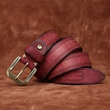 Læderbælte med etnisk præg og dekorativt spænde – model Zaryel
